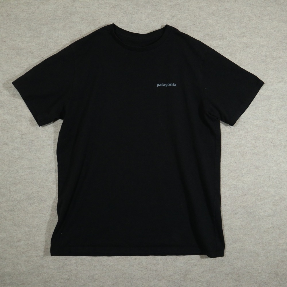 Patagonia Responsibili-Tee Mens Medium Black Short Sleeve Recycled T-Shirt
